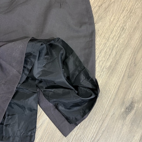 Ann Taylor High Rise Pencil Skirt Sz 0 Gray Work Office Back Slit Zip Career - Picture 6 of 7